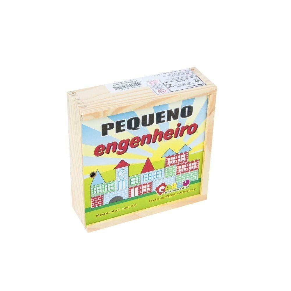 Pequeno Engenheiro Em Mdf Com 50 Peças - Carlu