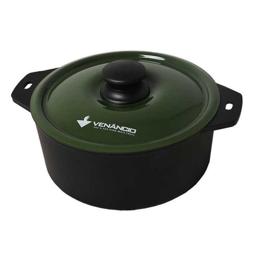 Panela de Ferro Fundido Tampa Verde 180x82  Met. Venâncio