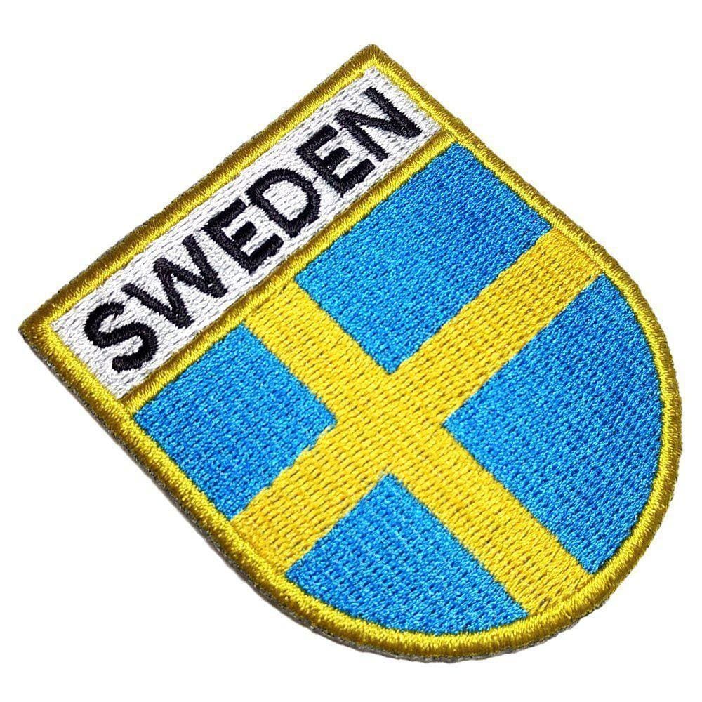Bandeira País Suécia Patch Bordado Para Camisa Uniforme Boné