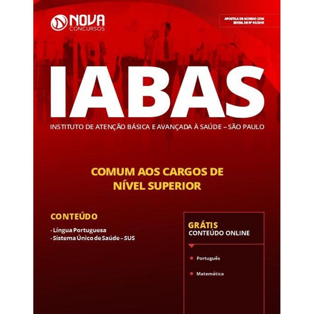 Apostila IABASSP 2019 Cargos de Nível Superior