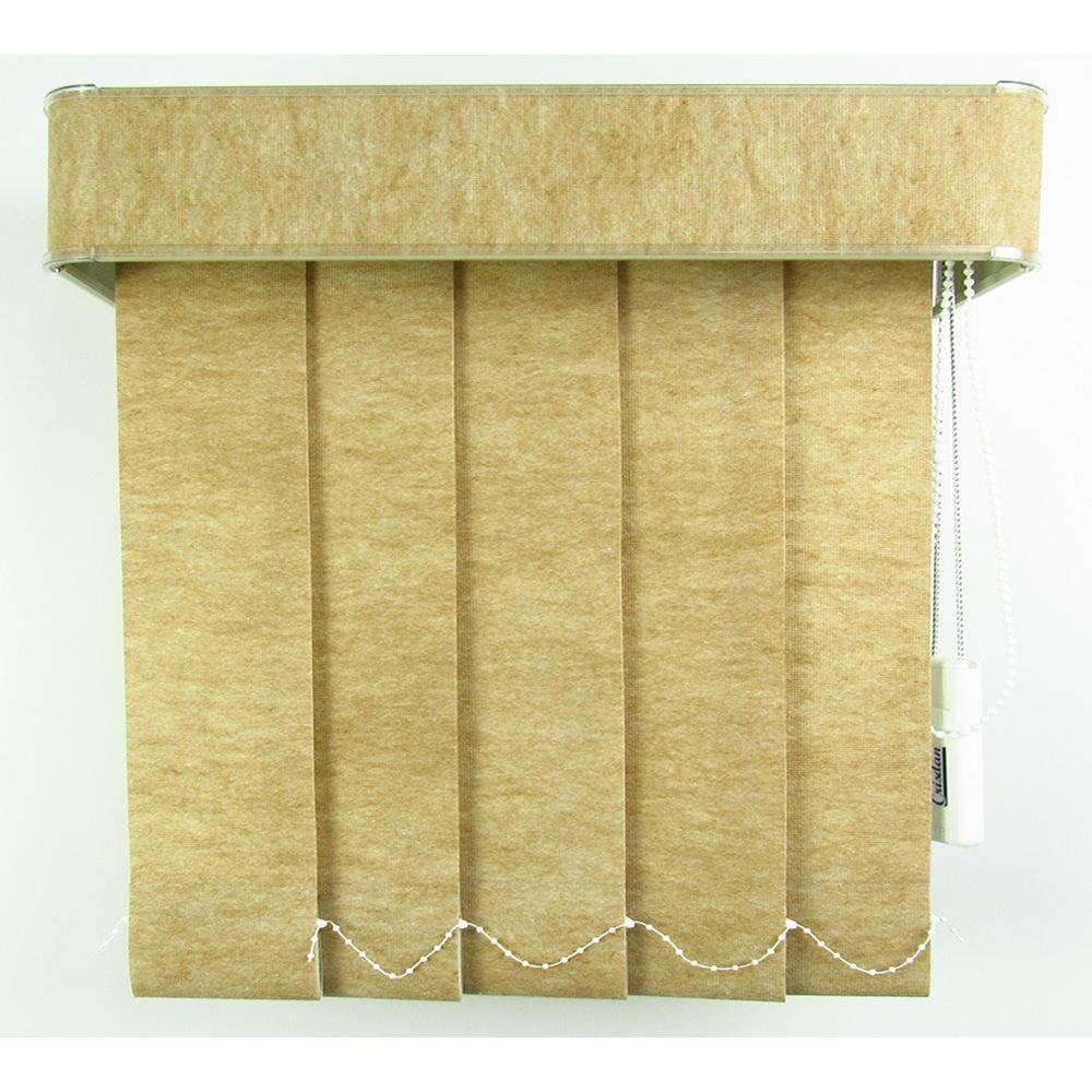 Persiana Vertical Em Tecido Com Bando Crisdan Largura 1,35 X 1,35 Altura Bege Mescla
