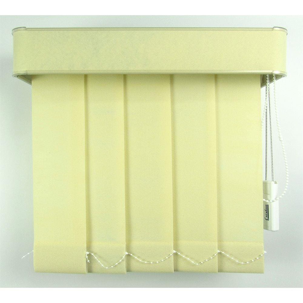 Persiana Vertical Em Tecido Com Bando Crisdan Largura 2,00 X 2,20 Altura Creme