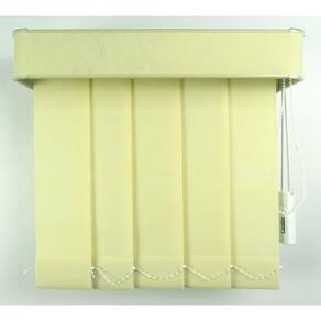 Persiana Vertical Em Tecido Com Bando Crisdan Largura 2,00 X 2,30 Altura Creme