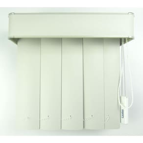 Persiana Vertical Em Pvc Com Bando Crisdan Largura 1,60 X 1,40 Altura Cinza