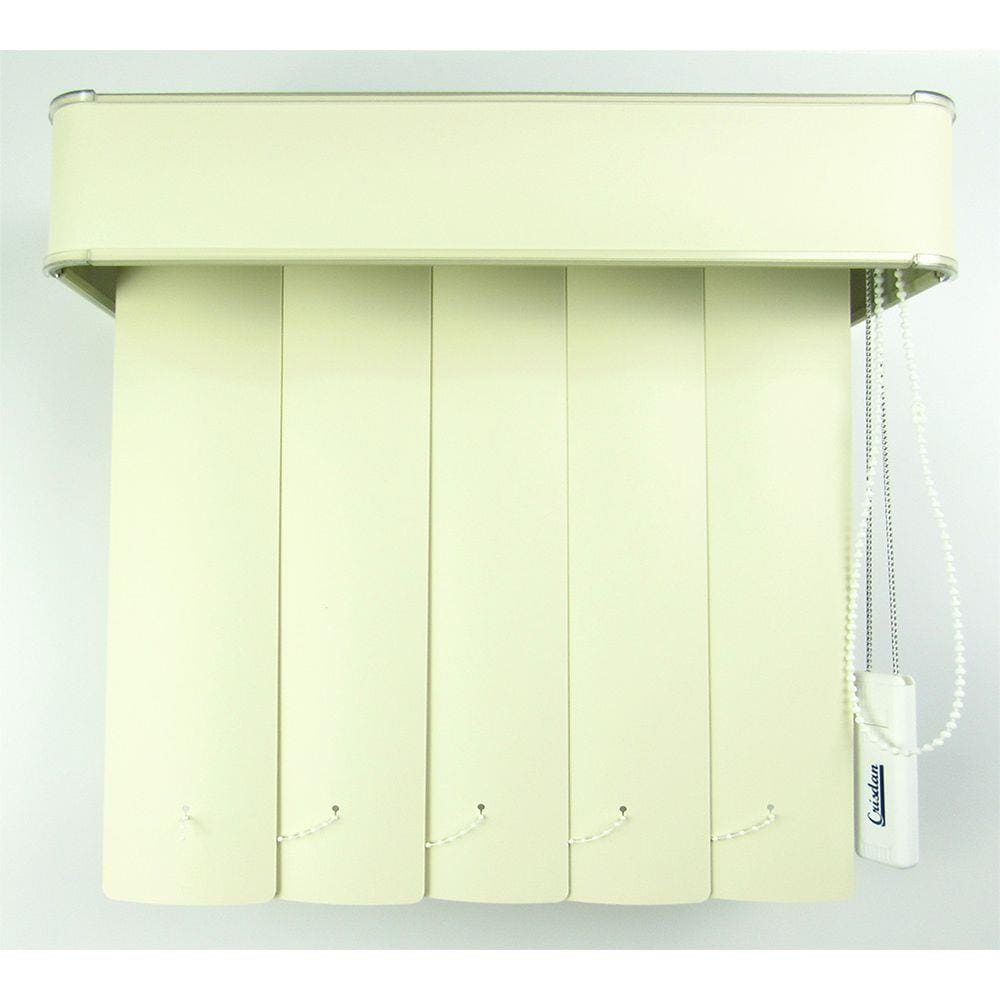 Persiana Vertical Em Pvc Com Bando Crisdan Largura 1,80 X 1,50 Altura Bege