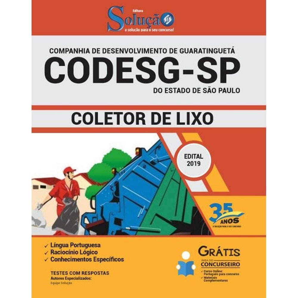 Apostila CODESG SP 2019  Coletor de Lixo