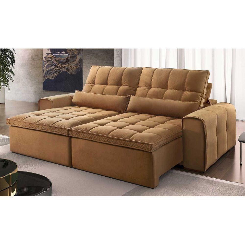 Sofa espuma d33 reclinavel Casas Bahia