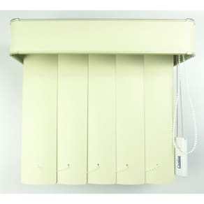 Persiana Vertical Em Pvc Com Bando Crisdan Largura 1,35 X 1,35 Altura Bege