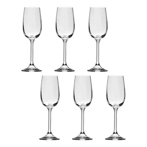Jogo com 6 Taças De Cristal Para Vinho Do Porto 110 ml Forum Bohemia