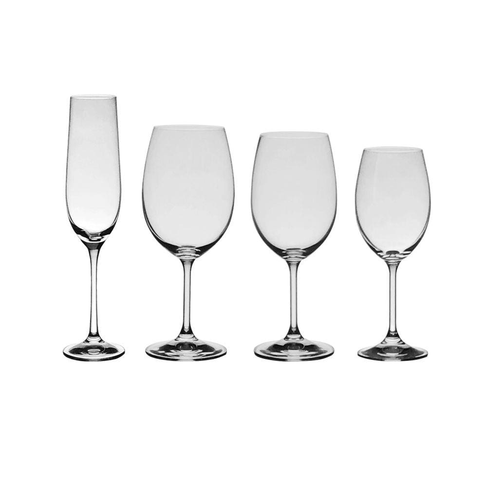 Jogo 24 Taças De Cristal Bohemia Champagne, Água E Vinhos