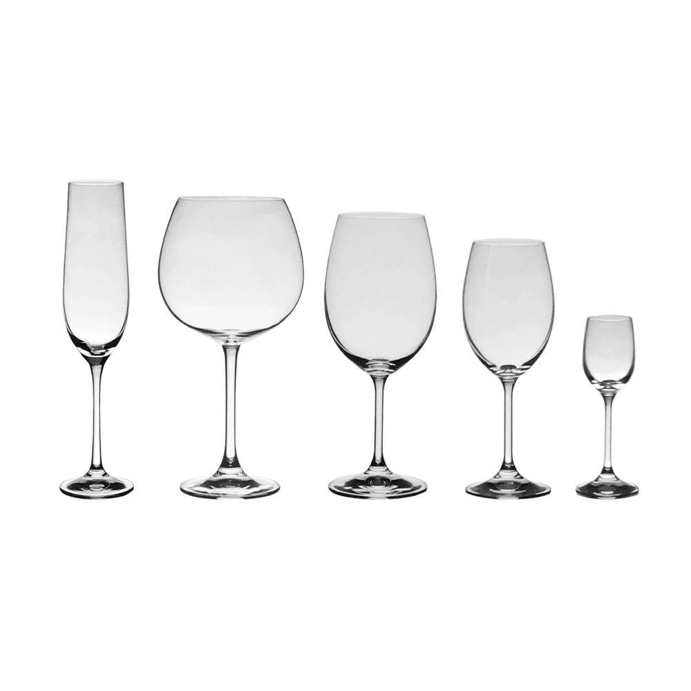 Jogo com 30 Taças De Cristal Com Titânio Bohemia
