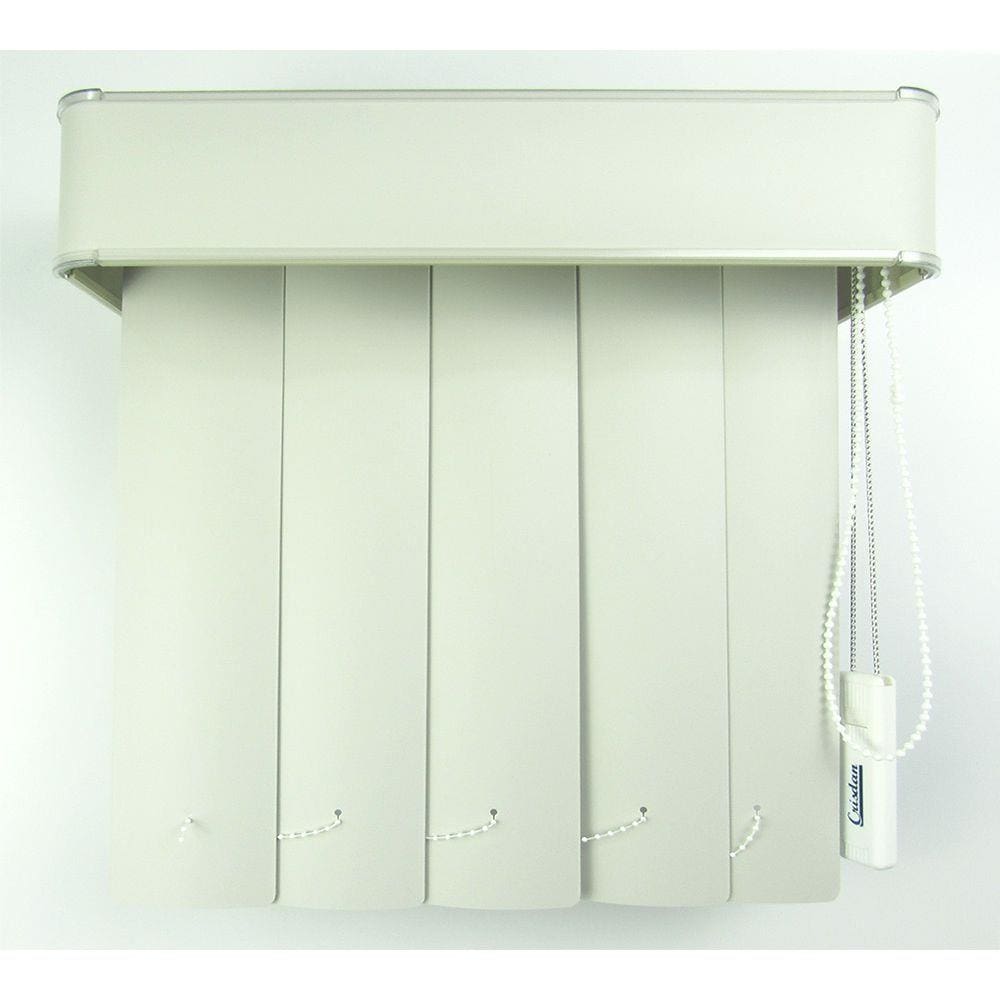 Persiana Vertical Em Pvc Com Bando Crisdan Largura 1,80 X 1,50 Altura Cinza