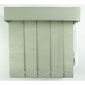 Persiana Vertical Em Tecido Blackout Com Bando Crisdan Largura 2,20 X 2,30 Altura Cinza