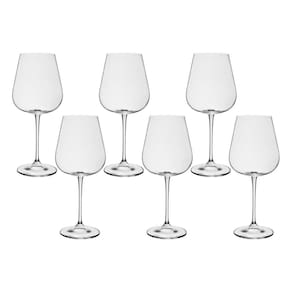 Jogo com 6 Taças de Cristal Vinho Tinto 540 ml Linha Ardea Bohemia