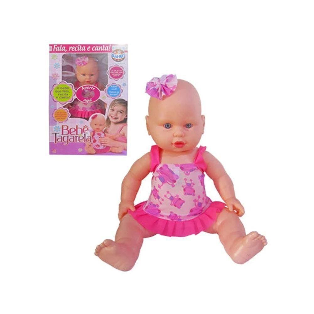 Boneca Bebê Tagarela Fala Recita Canta