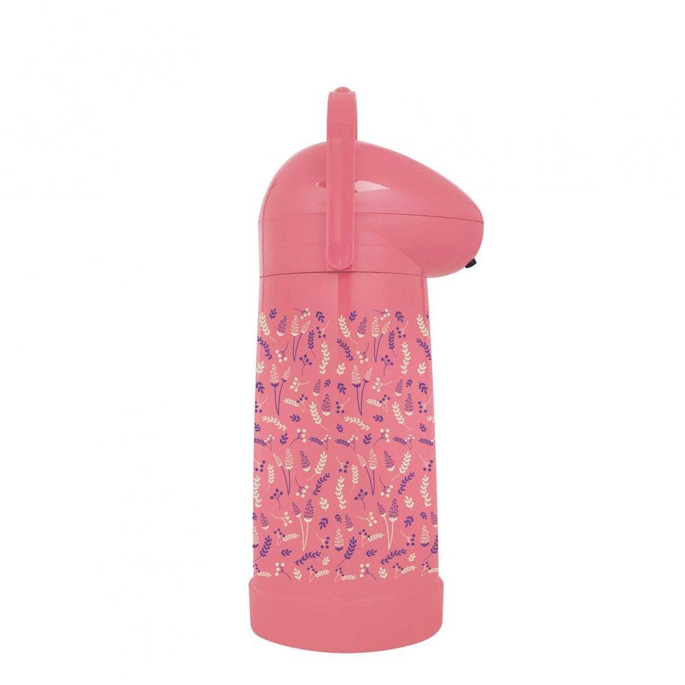 Garrafa Térmica Pressão Nobile Decorada Pêssego 1L Mor