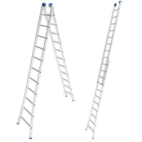 Escada de Alumínio Extensiva 2 x 11 Degraus 3,37 x 5,61 Metros MOR