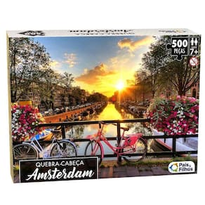 Quebra Cabeça 500 Peças Amsterdam - Holanda - Pais e Filhos
