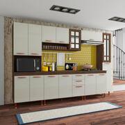 Cozinha Completa Sophie Viena Modulada 5 Peças 340 Cm 12 Portas 3 Gavetas  Com Tampo Branco em Promoção na Americanas