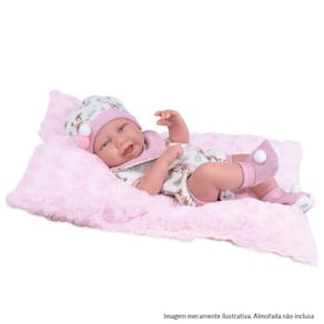 Boneca Bebê Reborn Anny Doll Baby com Macacão - Cotiplás