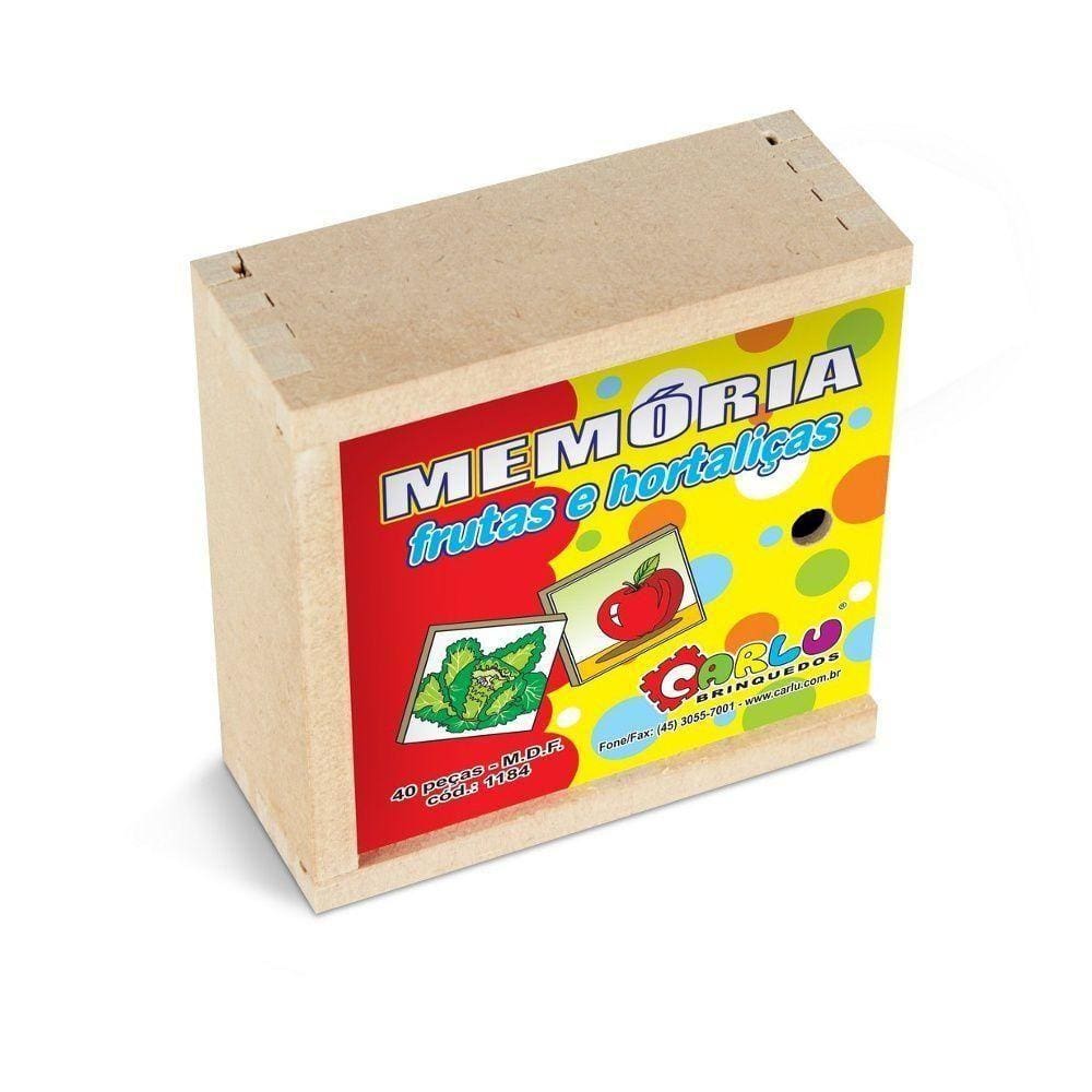 Memória Educativa Frutas E Hortalicas Mdf 40 Peças