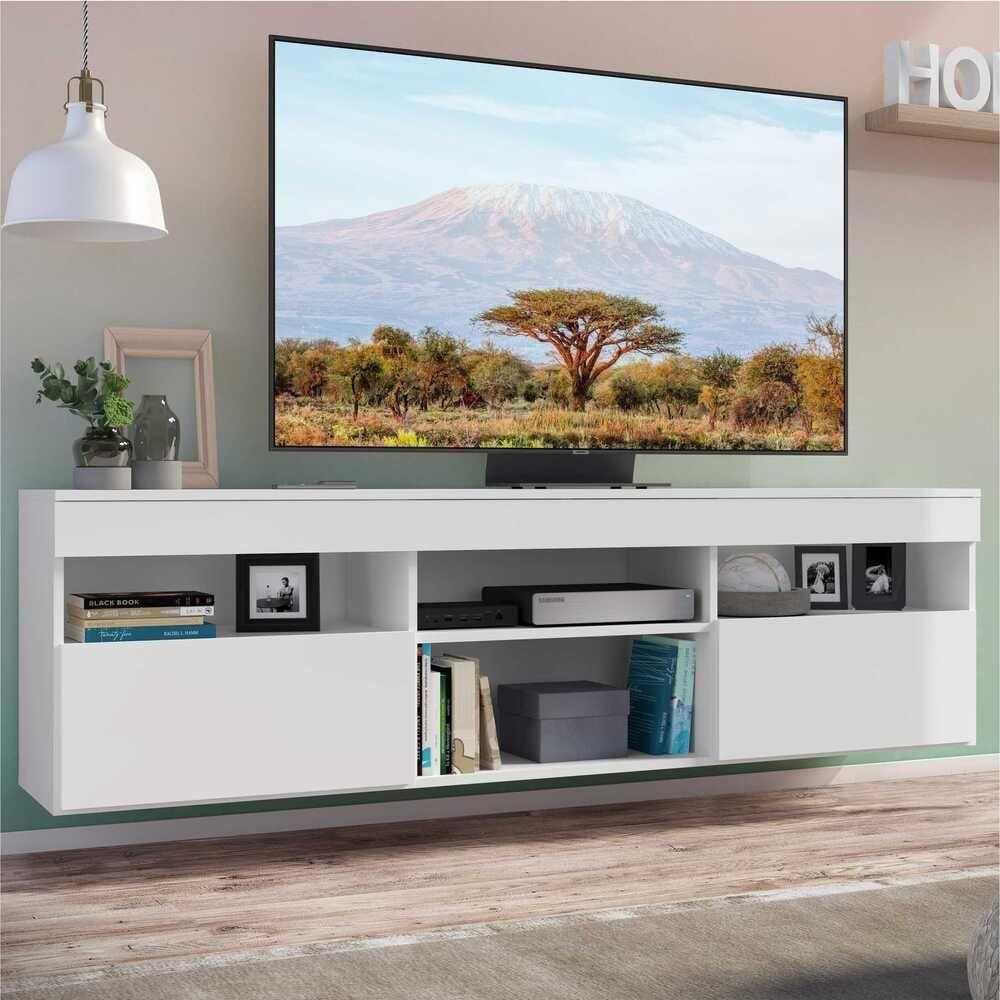 Rack TV 65" Suspenso com 2 Portas Paris Multimóveis