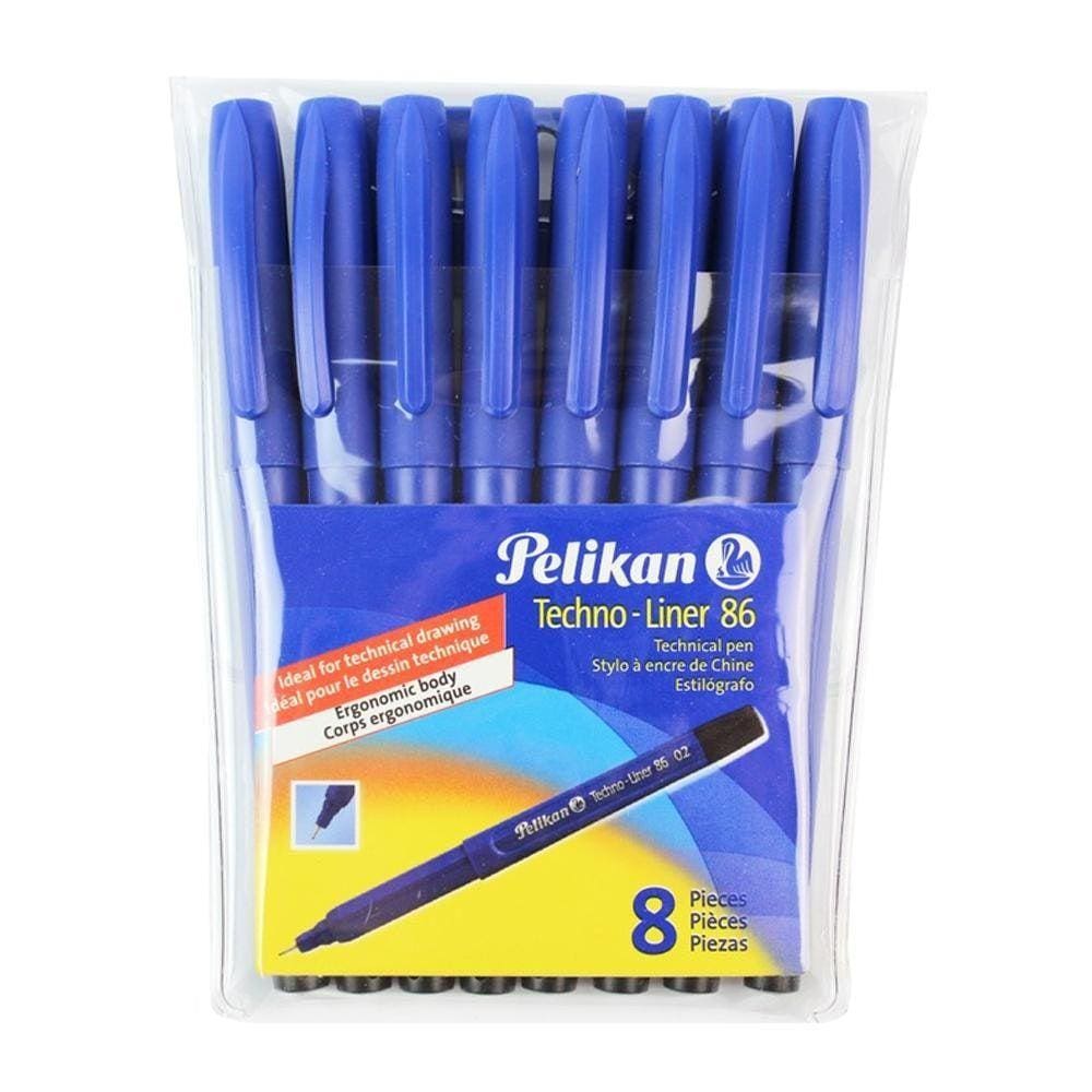 Caneta Nanquim Pelikan Techno Liner 8 Unidades