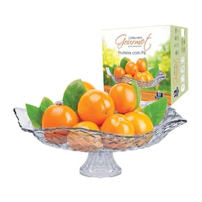 Saladeira E Fruteira De Vidro Gourmet Com Pé 32Cm