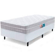 Cama Box com Solteiro Premium Molas Ensacadas com Espuma D33 Astronasa 88x188cm BF Colchões
