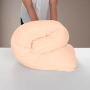 Travesseiro de Corpo Algodão Fibra Plumada Capa Protetora 137x42cm Casa Dona