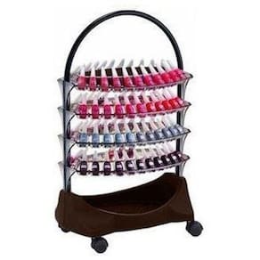 Carrinho Manicure P/ Esmaltes Smaltbell Classic 4 Bandejas Tabaco - Dompel