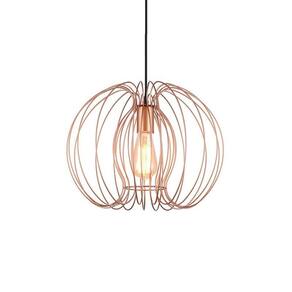Lustre Pendente Taschibra Mônaco E27 Bivolt Cobre