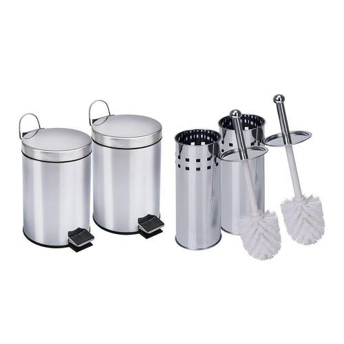 Kit 2 Lixeiras aço inox de 3 Litros e 2 escovas sanitária Travel Max é boa?