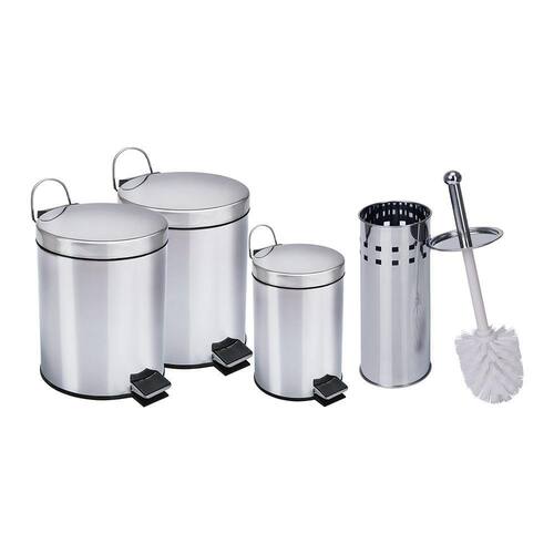 Kit Lixeiras aço inox 1 de 3L, 2 de 5L e 1 escova sanitária Travel Max é boa?