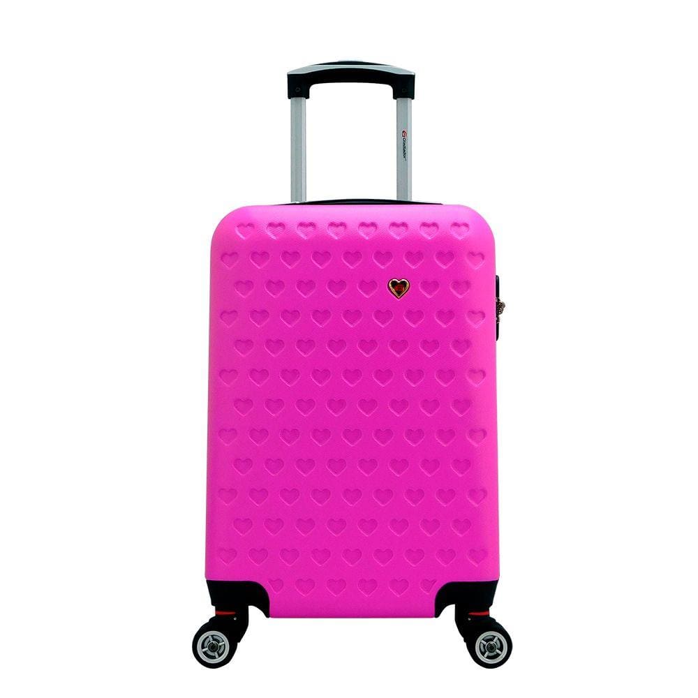 Mala Rígida De Fibra 360° Tamanho Pequena - Gladiador - C1 - Pink