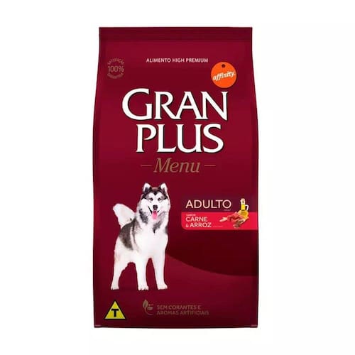 imagem-Ração Gran Plus Menu Adultos Raças Médias Carne/Arroz 20Kg