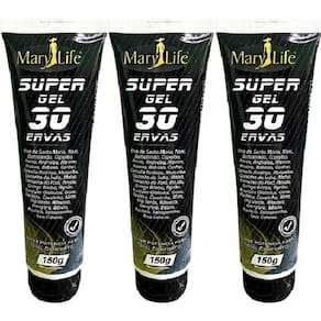 Kit Com 3 Super Gel 30 Ervas 150G Efeito Gelo Quente