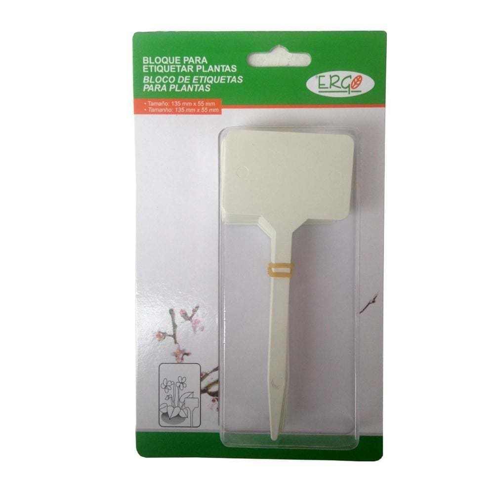 Marcador Semente 3 Peças Plástico, Branco