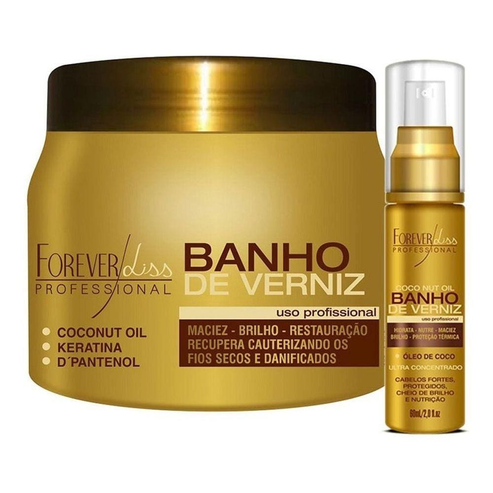Forever Liss Kit Banho De Verniz Máscara 250g + Óleo De Coco 60ml