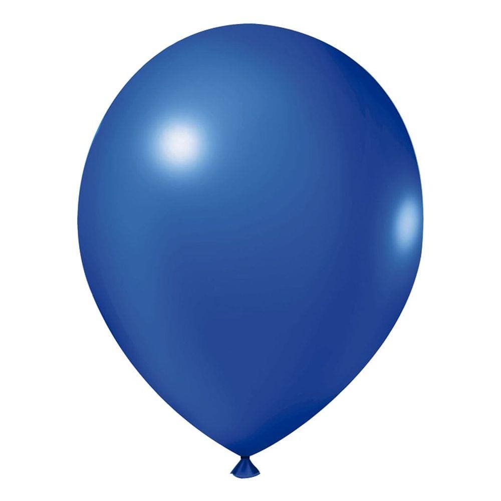 Balão de Látex Azul Royal - 9 Polegadas - 50 Unidades