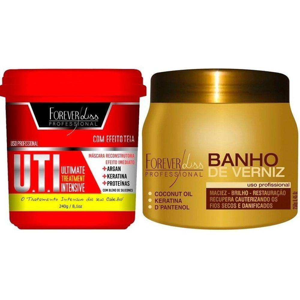 Forever Liss Máscara Uti 240g + Banho De Verniz Brilho 250g