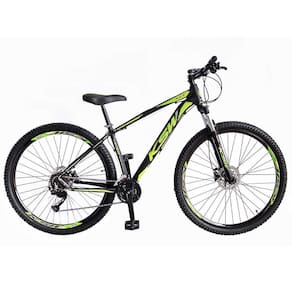 Bicicleta Aro 29 KSW XLT 2020 27v Hidráulico K7 e Trava Preto com Verde 15