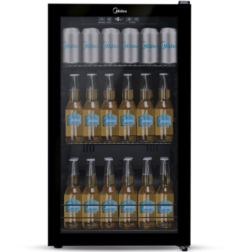 Cervejeira 96 Litros Midea Flex Porta Vidro Frost Free Bca10p1