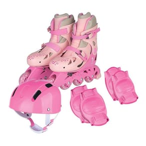 Patins In Line c/ Acessórios Tam 30/33 Rosa - FENIX