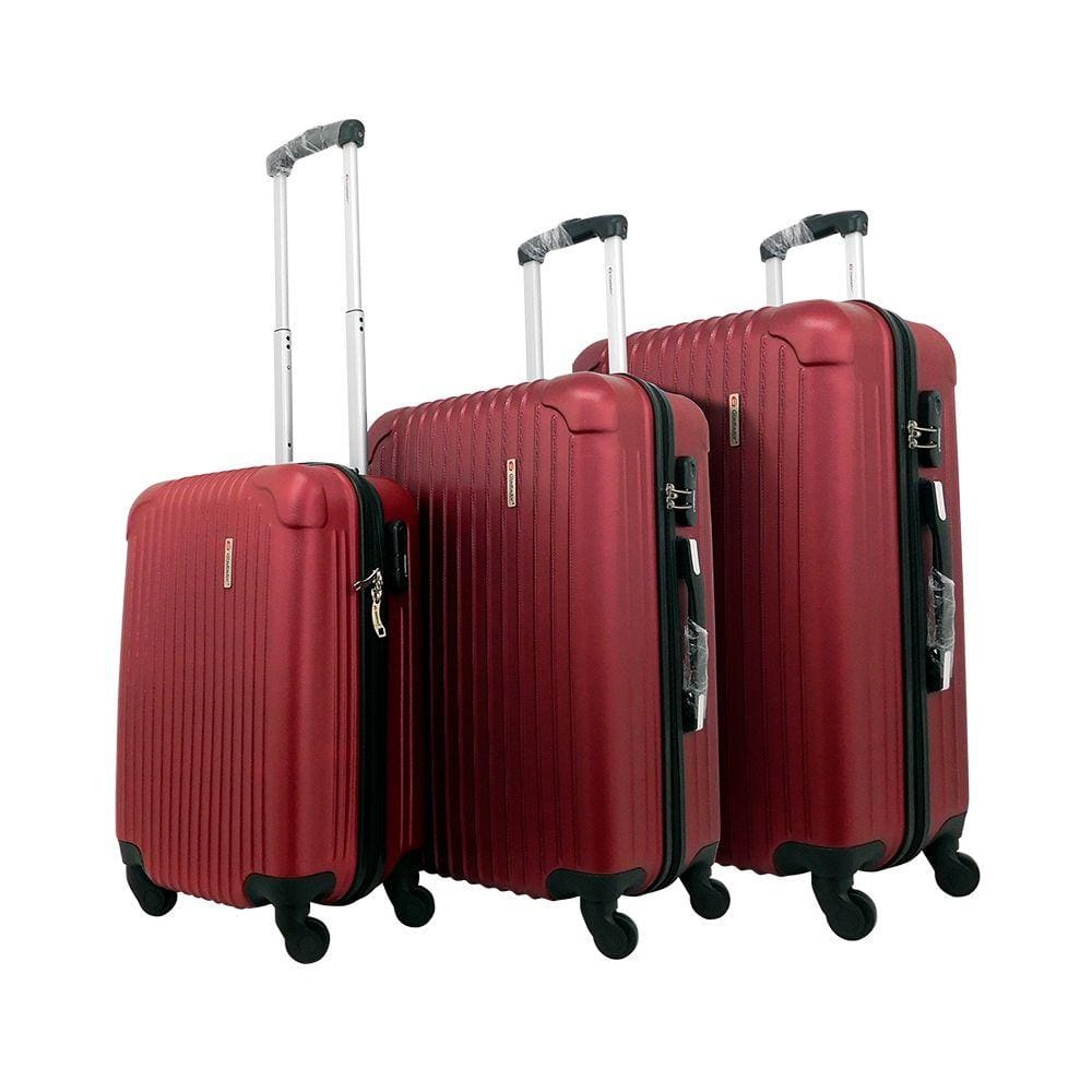 Kit Conjunto 3 Malas Rígidas 360° - Gladiador A2 - Cereja