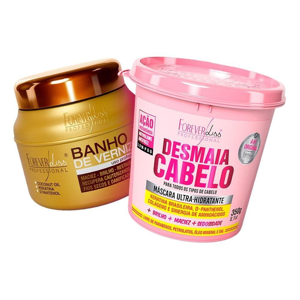 Forever Liss - Kit Desmaia Cabelo 350g + Banho De Verniz 250g