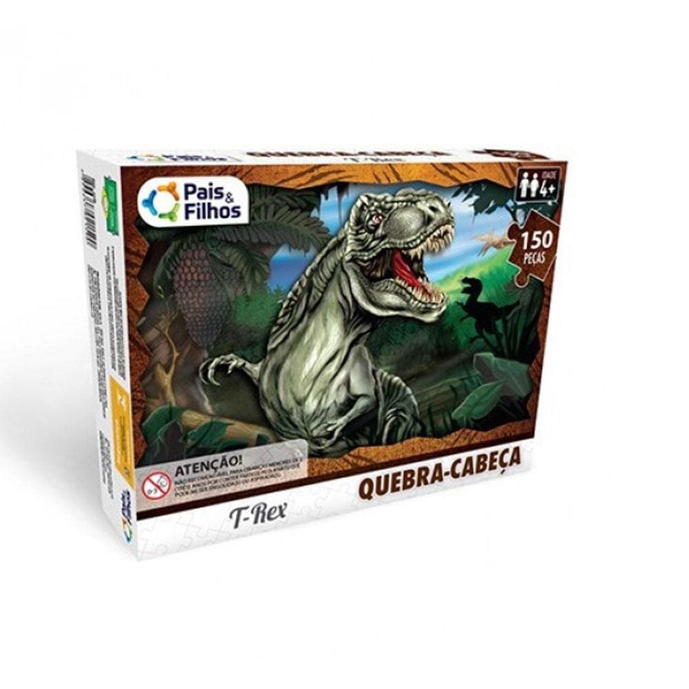 Quebra Cabeça T-Rex - 150 Peças - Pais e Filhos