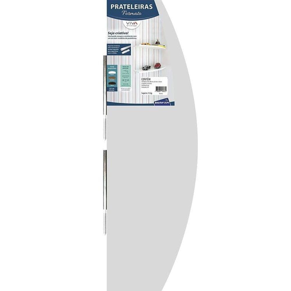 Prateleira Bemfixa Arco Mdf Branca 60Cm