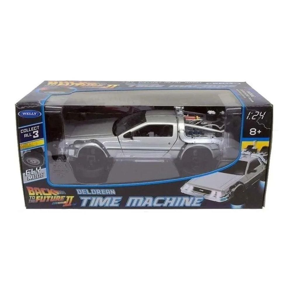 Miniatura Delorean Time Machine Back To The Future 2 Fly Mode Welly 1/24