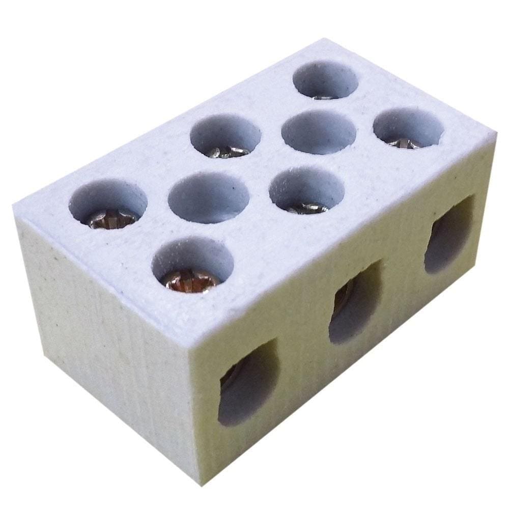 Conector de Cerâmica 10MM2 Tripolar Embalagem com 10 Unidades - Thompson